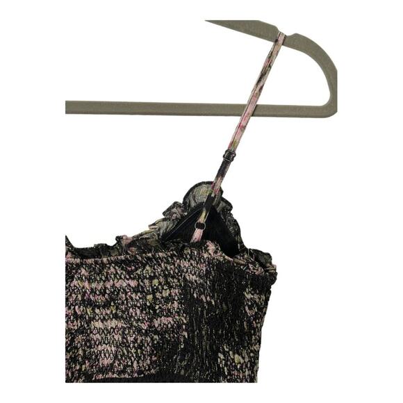 Hemant & Nandita Dress Midi Smocked Crochet Floral Garden Boho Spring Cottage XS - Picture 7 of 11